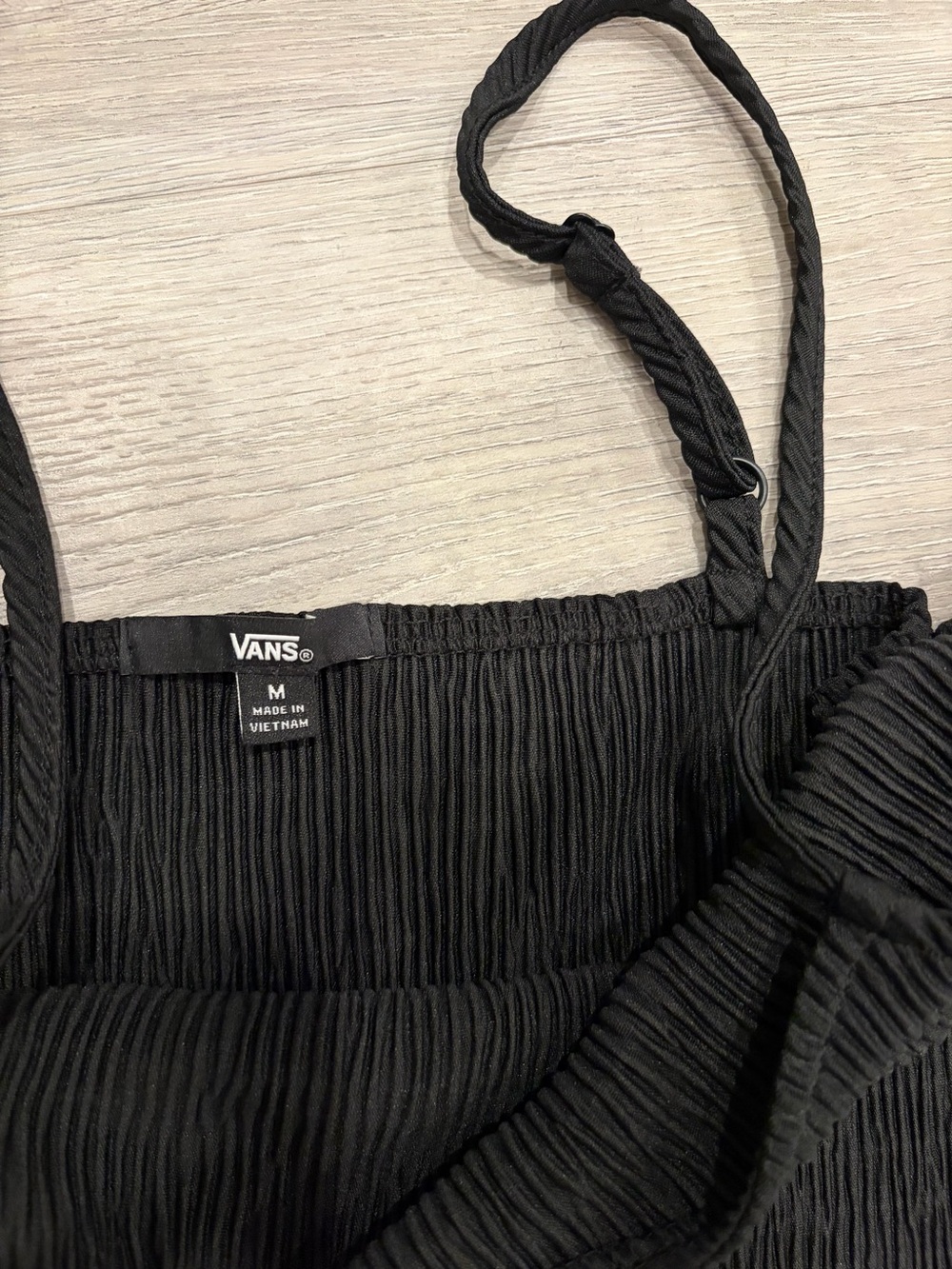 Vans Black Pleated Spaghetti Strap Top - Picture 2 of 3
